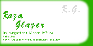 roza glazer business card